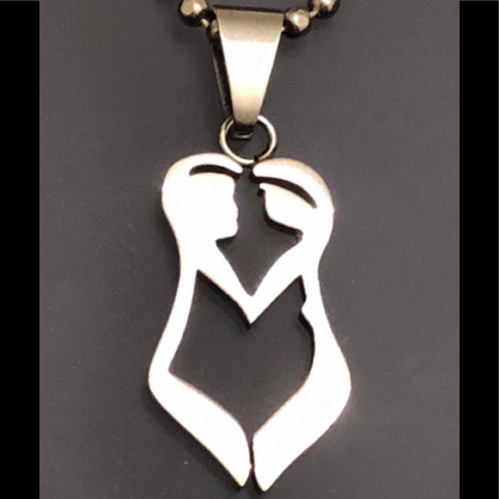 Love pendant stainless steel necklace NWOT